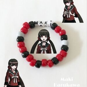 Danganronpa 'Maki' Inspried Handmade Kandi Beaded Bracelet
